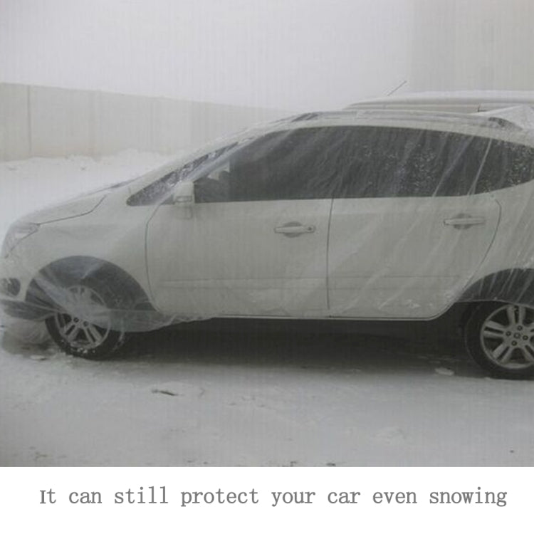 Outdoor Universal Waterproof Anti-Dust Sunproof 2-Compartment Sedan Disposal PE Car Cover by buy2fix