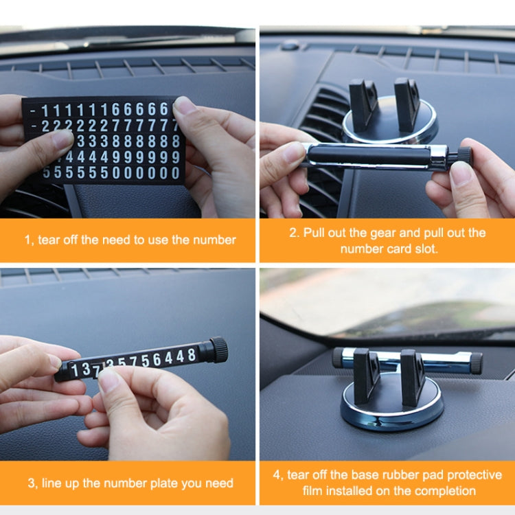 Multi-function Car Instrument Panel Mobile Phone Holder Temporary Parking Card(Silver) by buy2fix