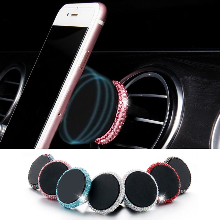 Car Diamond Magnetic Air Outlet Mobile Phone Holder(White) by buy2fix