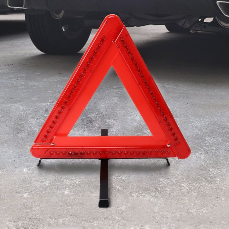 Practical Car Triangle Emergency Warning Sign Foldtable Reflective Safety Roadside Lighting Stop Sign Tripod Warning Tripod by buy2fix