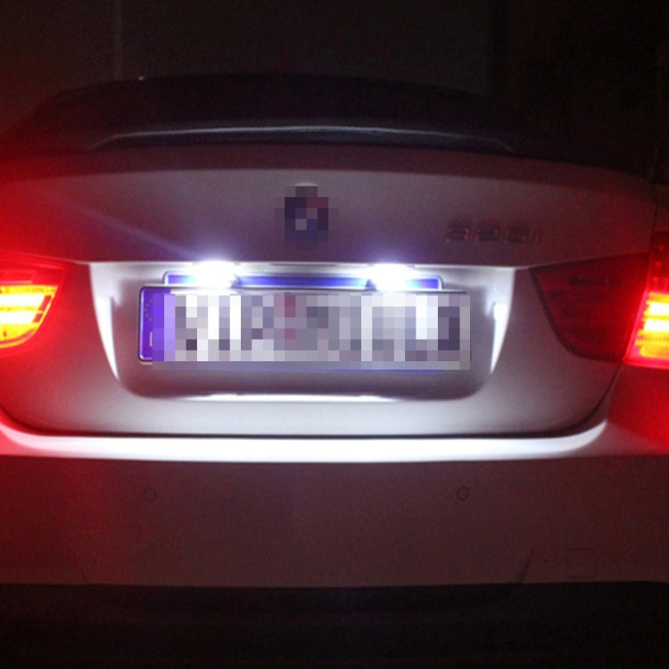2 PCS LED License Plate Light with 18 SMD-3528 Lamps for Seat,2W 120LM,6000K, DC12V(White Light) by buy2fix