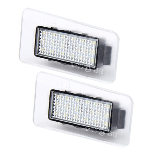 2 PCS LED License Plate Light with 18 SMD-3528 Lamps for Hyundai,2W 120LM,6000K, DC12V(White Light) by buy2fix
