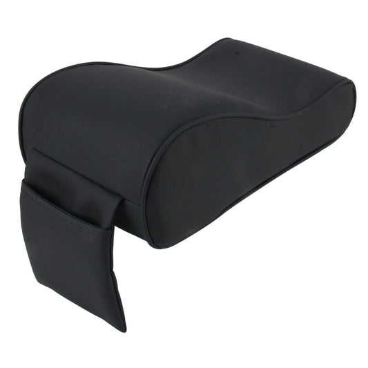 Universal Car PU Leather and Memory Foam Wrapped Armrest Box Breathable Car Armrest Box Mat with Phone Holder Storage Bag(Black) by buy2fix
