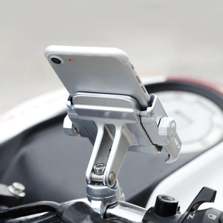 Motorcycle Handlebar Aluminum Alloy Phone Bracket, Suitable for 4-6 inch Device(Black) by buy2fix