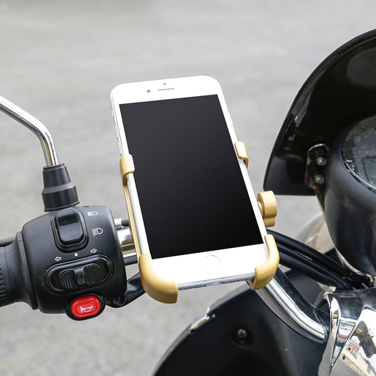 Motorcycle Handlebar Aluminum Alloy Phone Bracket, Suitable for 60-100mm Device(Black) by buy2fix