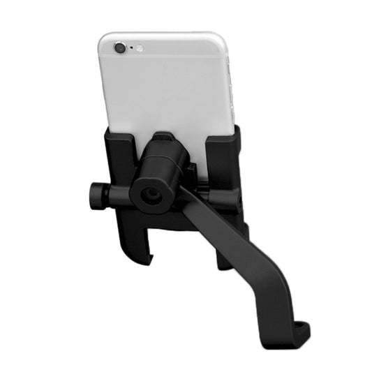 Motorcycle Rear View Mirror Aluminum Alloy Phone Bracket, Suitable for 60-100mm Device(Black) by buy2fix