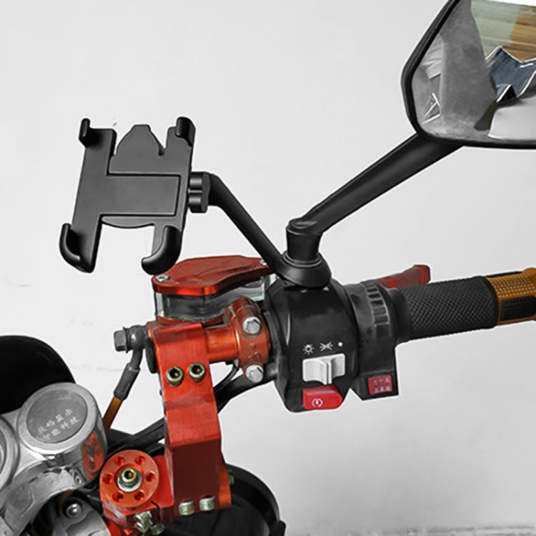 Motorcycle Rear View Mirror Aluminum Alloy Bracket, Random Color Delivery by buy2fix