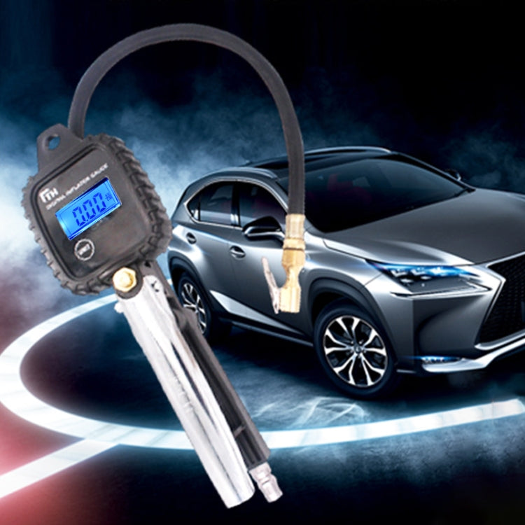 Car Multi-functional Digital LCD Display Tire Air Pressure Inflator Gauge Vehicle Tester Inflation Monitoring by buy2fix