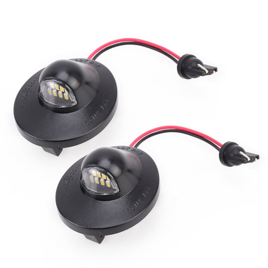 2 PCS DC 12V 3W 150LM 6000K LED License Plate Light 9LEDs SMD-4014 Bulbs Lamps for Ford Raptor F150 by buy2fix