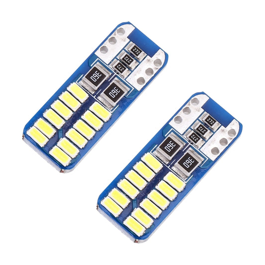 2 PCS T10 / W5W / 168 / 194 DC12V 1.4W 6000K 90LM 12LEDs SMD-3014 Car Reading Lamp Clearance Light, with Decoder by buy2fix