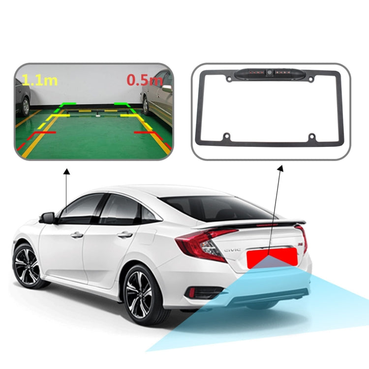 PZ422 America Car License Plate Frame 120 Degree Rear View Camera by buy2fix