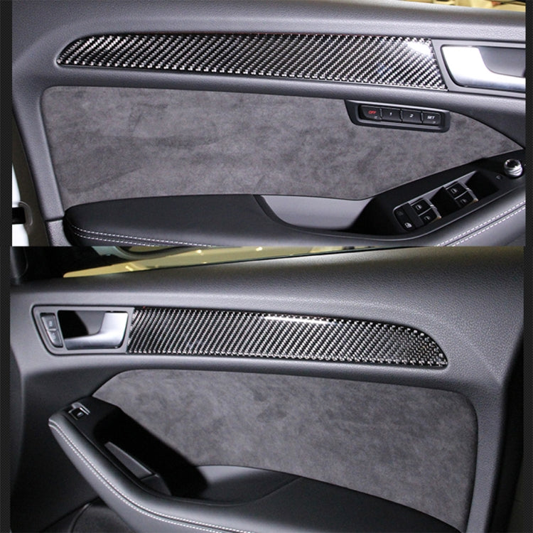 4 PCS Car Carbon Fiber Inner Door Panel Decorative Sticker for Audi A4L / A5 / Q5 2009-2016 by buy2fix