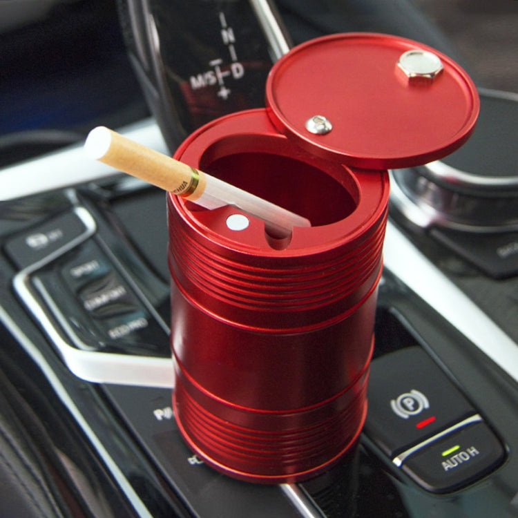 Universal Portable Car Metal Trash Rubbish Bin Ashtray(Red) by buy2fix