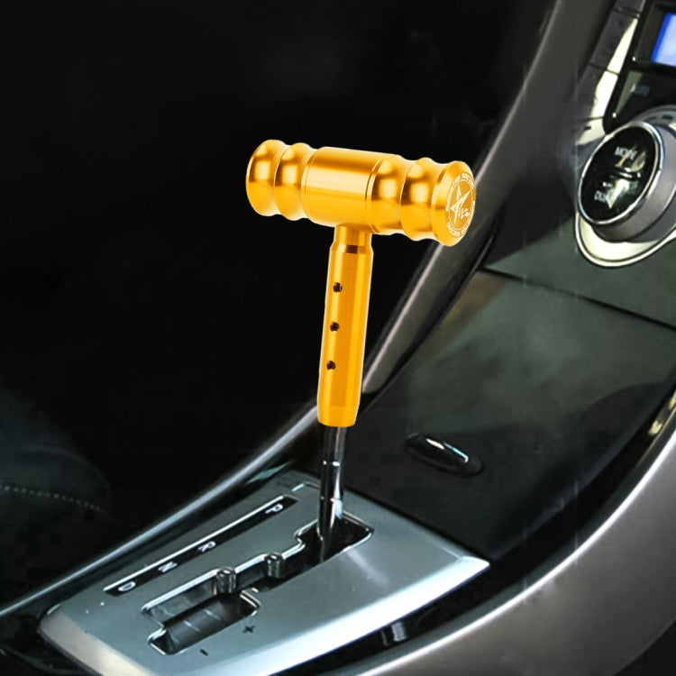 Universal Car Thread T-shaped Gear Head Gear Shift Knob(Gold) by buy2fix