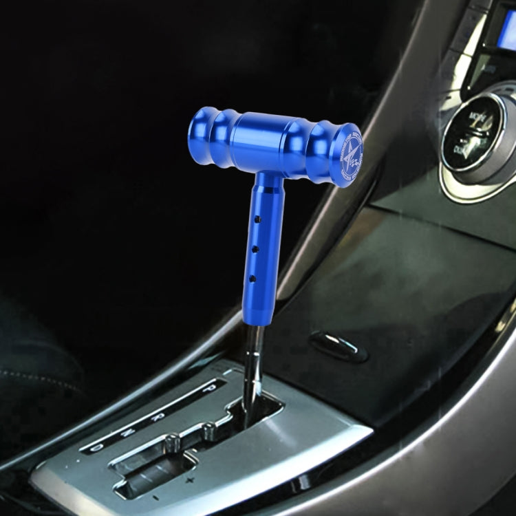 Universal Car Thread T-shaped Gear Head Gear Shift Knob(Blue) by buy2fix