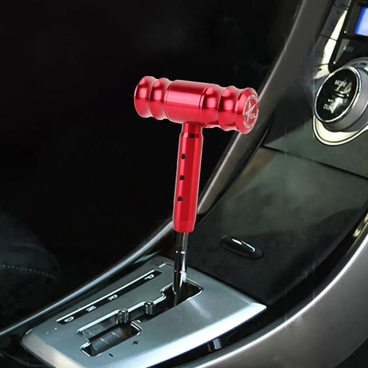 Universal Car Thread T-shaped Gear Head Gear Shift Knob(Red) by buy2fix