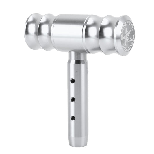 Universal Car Thread T-shaped Gear Head Gear Shift Knob(Silver) by buy2fix