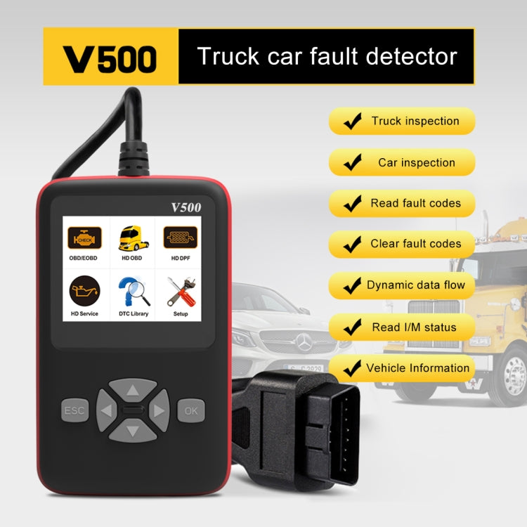 V500 Trunk HD Reading Card Professional OBDII Diagnostic Code Scanner Tool by buy2fix