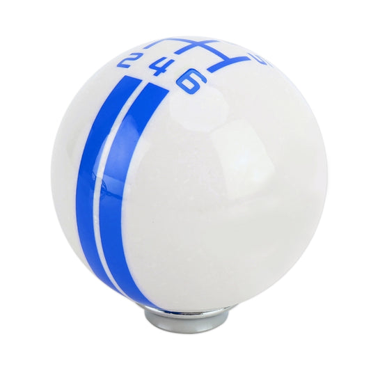 Universal Vehicle Ball Shape Modified Resin Shifter Manual 6-Speed Left-R Gear Shift Knob(Blue) by buy2fix