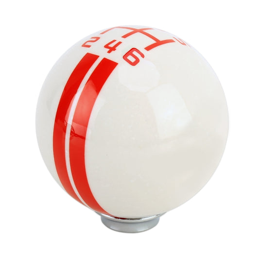 Universal Vehicle Ball Shape Modified Resin Shifter Manual 6-Speed Left-R Gear Shift Knob(Red) by buy2fix