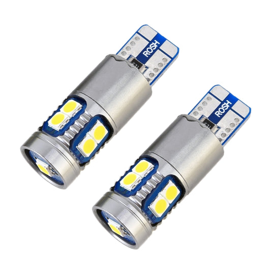 2 PCS T10 / W5W / 168 / 194 DC12V 2.2W 6000K 180LM 9LEDs SMD-3030 Car Clearance Light, with Decoder by buy2fix