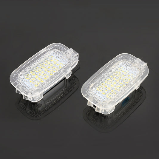 2 PCS LED Car DC 12V 1.5W 6000K 100LM Door Lights Lamps 18LEDs SMD-3528 Lamps for Mercedes Benz by buy2fix