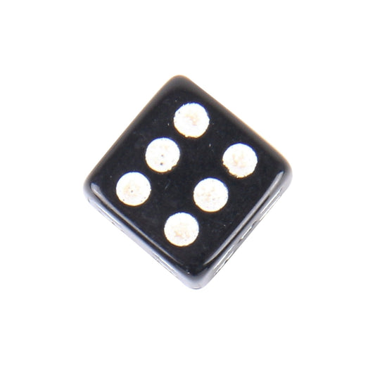 4 PCS Plastic Plated Dice Shape Universal Tire Valve Stem Cap(Black) by buy2fix