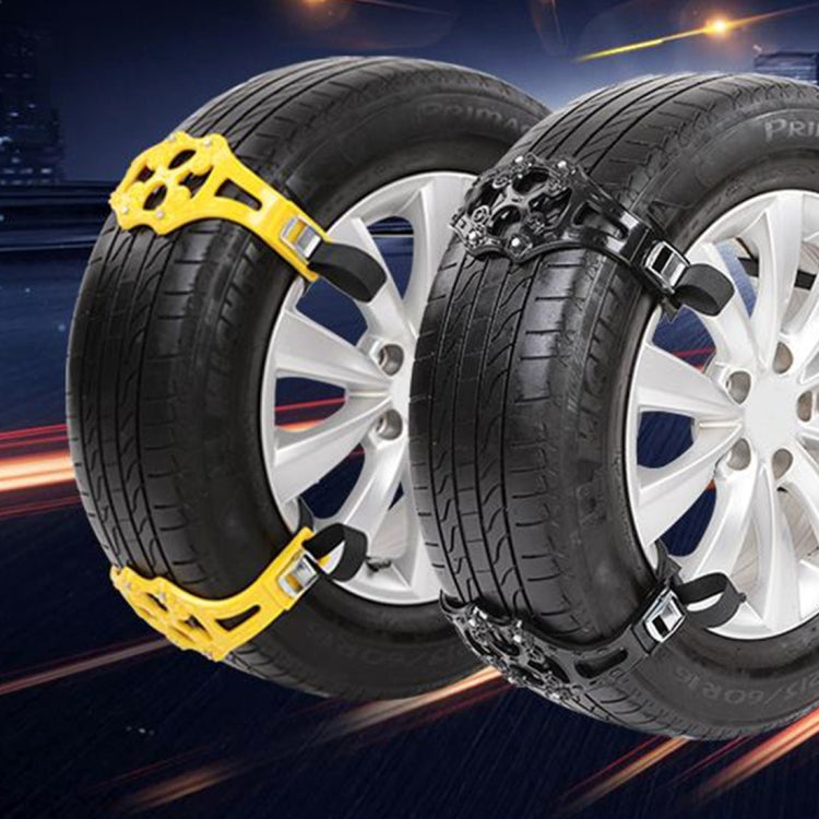 6PCS Car Snow Tire Anti-skid Chains For Family Car(Yellow) by buy2fix