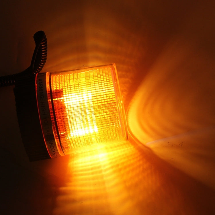 Brilliant Strong Xenon Strong Magnetic Doom Installation Flash Strobe Warning Light, DC 12V, Wire Length: 60cm(Yellow Light) by buy2fix