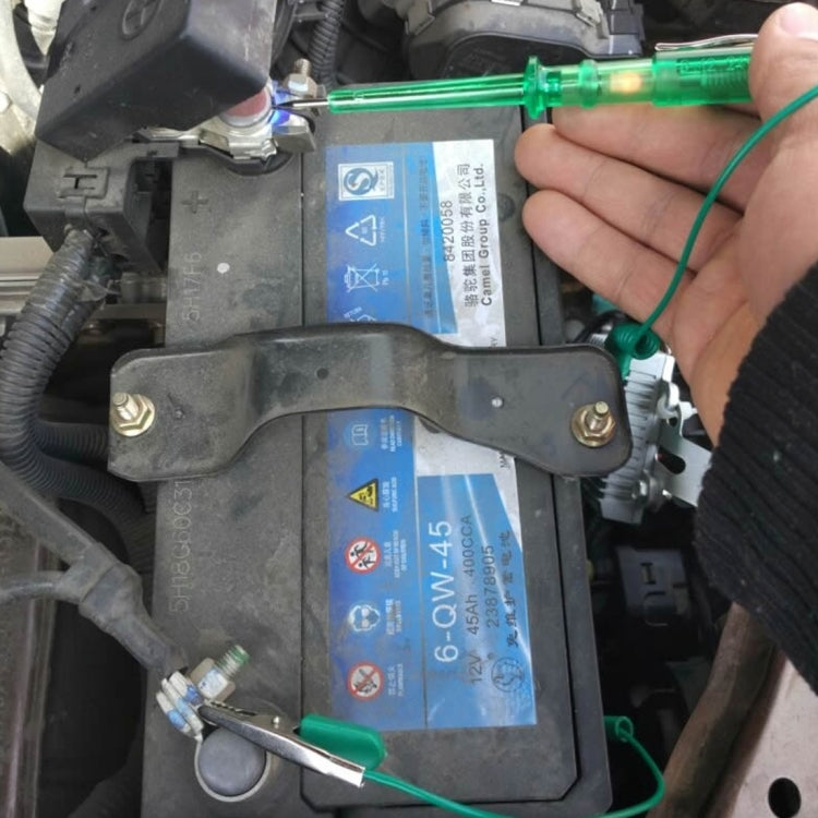 CNJB-85486 Circuit Tester and Electrical Voltage Detector Pen Set With Crocodile Clip And Replaceable Lamp 6-24V, Wire Length: 80cm by buy2fix