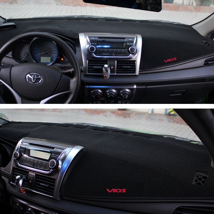 Left-hand Drive Dark Mat Car Dashboard Cover Car Light Pad Instrument Panel Sunscreen for 2014 Vios (Please note the model and year)(Black) by buy2fix