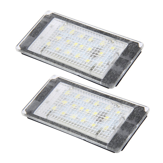 2 PCS License Plate Light with 18 SMD-3528 Lamps for BMW E46 2D M3 1998-2003,2W 120LM,6000K, DC12V (White Light) by buy2fix
