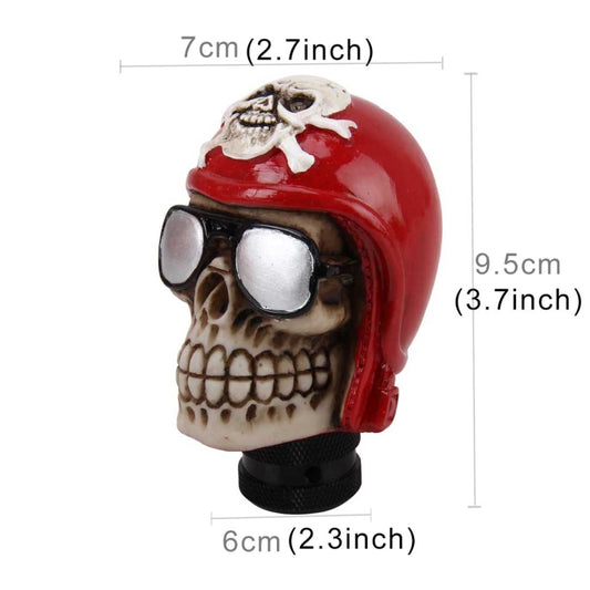 Glasses Skull Shaped Universal Vehicle Car Shifter Cover Manual Automatic Gear Shift Knob by buy2fix