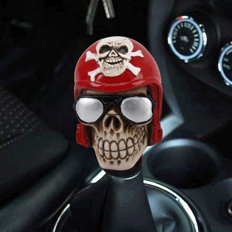 Glasses Skull Shaped Universal Vehicle Car Shifter Cover Manual Automatic Gear Shift Knob by buy2fix