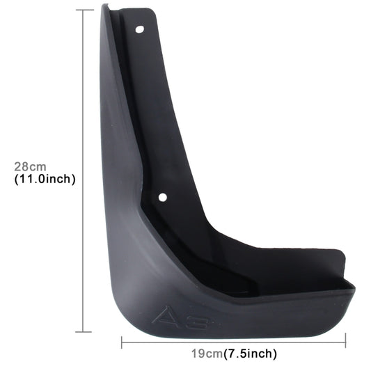 4 PCS Car Auto Semi-Rigid PVC Splash Flaps Mudguards Fender Guard for Audi A3 Sedan 2014 by buy2fix