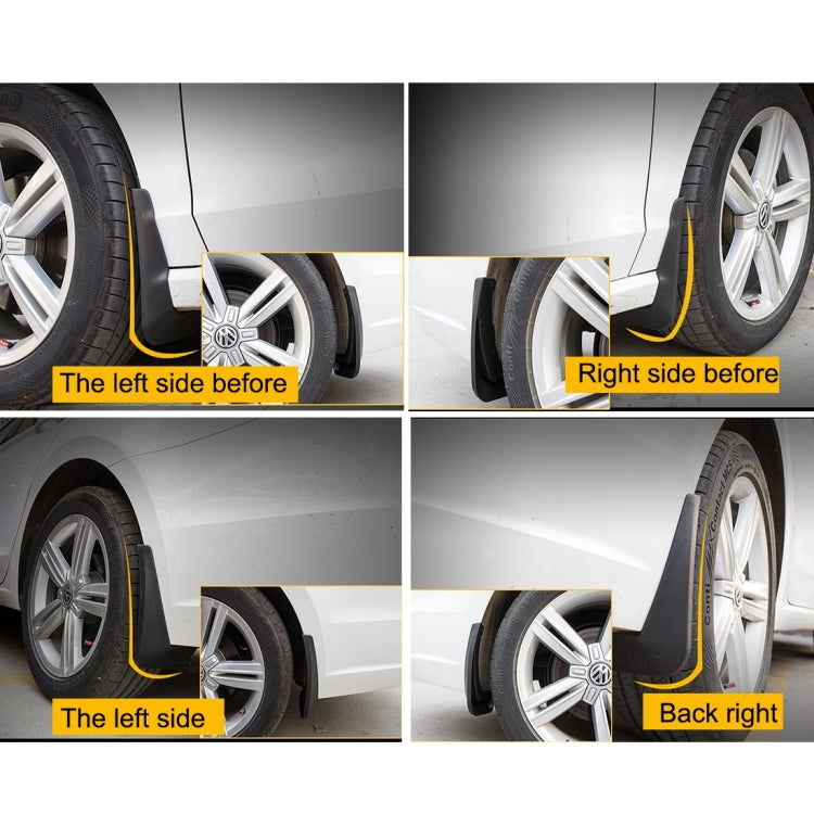 4 PCS Car Auto Semi-Rigid PVC Splash Flaps Mudguards Fender Guard for Audi A4L 2016 Version by buy2fix