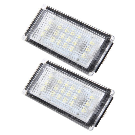 2 PCS License Plate Light with 18 SMD-3528 Lamps for BMW E46 2D M3,2004-2006,2W 120LM,6000K, DC12V (White Light) by buy2fix