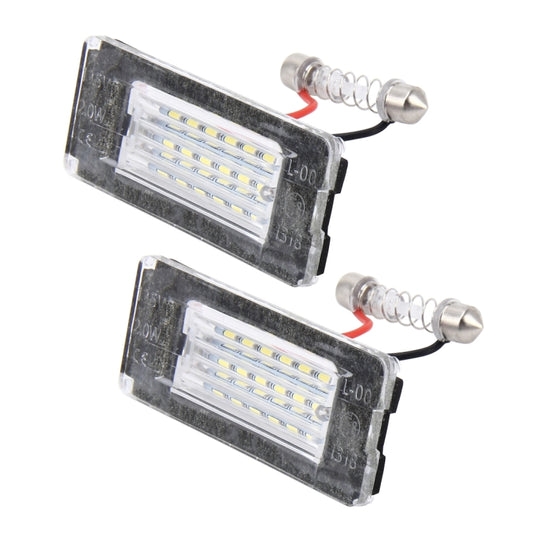 2 PCS License Plate Light with 18 SMD-3528 Lamps for BMW MINI R56,2W 120LM,6000K, DC12V (White Light) by buy2fix