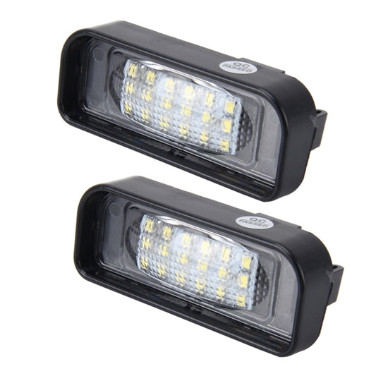 2 PCS License Plate Light with 18 SMD-3528 Lamps with Canbus for Mercedes-Benz W220,2W 120LM,6000K, DC12V(White Light) by buy2fix