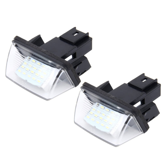 2 PCS License Plate Light with 24 SMD-3528 Lamps for Peugeot Citroen(White Light) by buy2fix