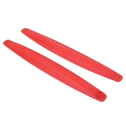 2 PCS Universal Car Body Carbon Fiber Bumper Guard Protector Sticker/Car Crash Bar Bumper Strips /Car Crash Strips/Anti-rub Strips/Anti-rub Bar(Red) by buy2fix