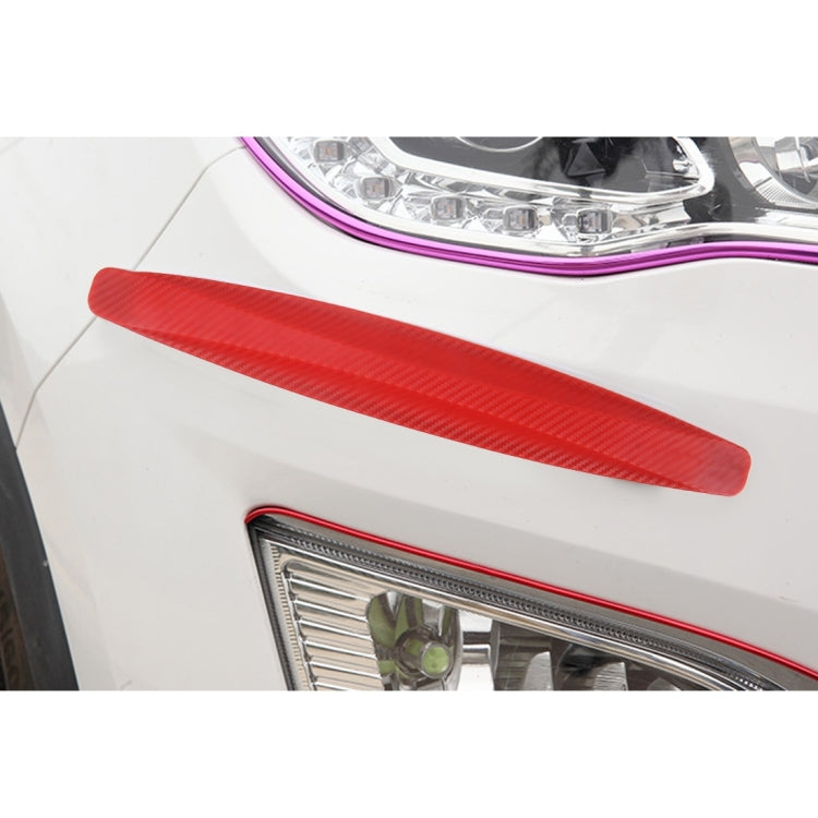 2 PCS Universal Car Body Carbon Fiber Bumper Guard Protector Sticker/Car Crash Bar Bumper Strips /Car Crash Strips/Anti-rub Strips/Anti-rub Bar(Red) by buy2fix
