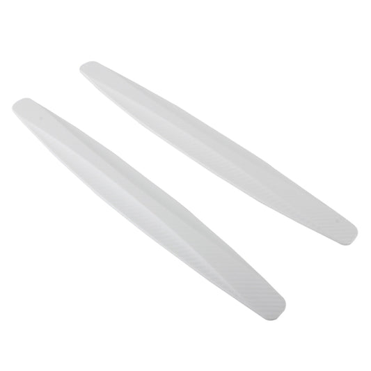 2 PCS Universal Car Body Carbon Fiber Bumper Guard Protector Sticker/Car Crash Bar Bumper Strips /Car Crash Strips/Anti-rub Strips/Anti-rub Bar(White) by buy2fix