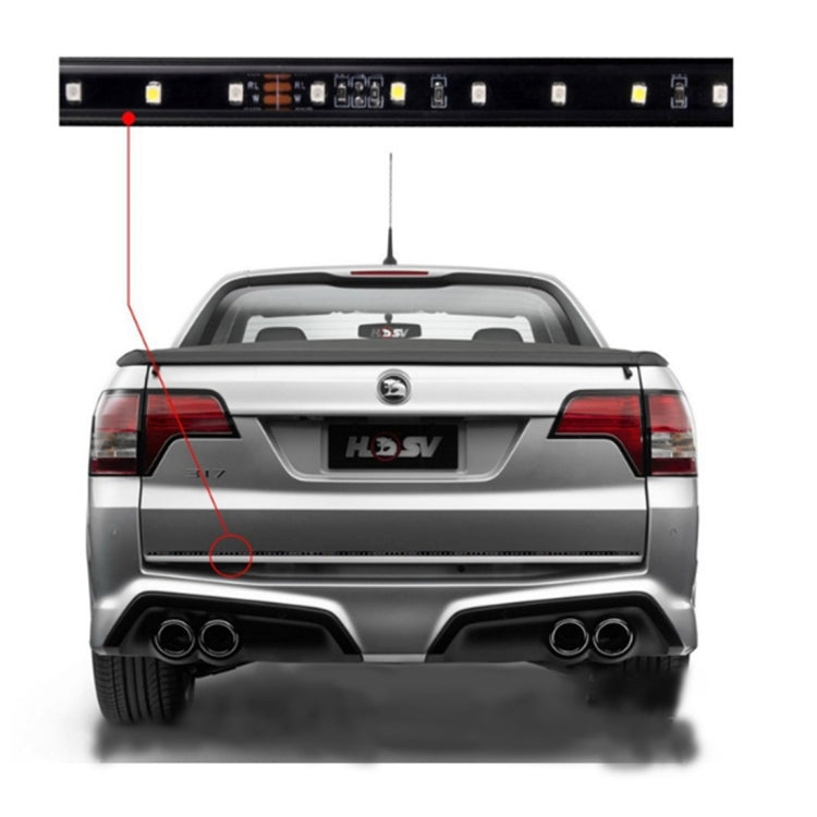 1.5m Pickup Truck 5W White DRL Light + Red Brake Light with 80 SMD-2835-LED Lamps, DC 12-24V by buy2fix