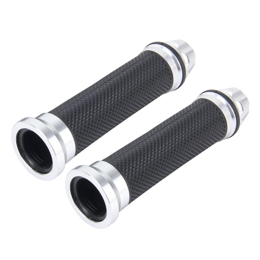 2 PCS Motorcycle Net Texture Metal Left Handle Bar Grips with Rubber Cover for Yamaha by buy2fix