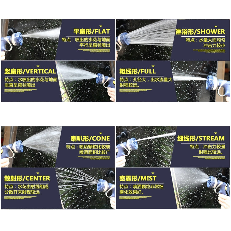 8 Function Garden Water Gun Multi-functional Spray Gun Gardening Spray Gun Watering Guns Adjustable Hose Nozzles 8 Pattern Garden Water Gun by buy2fix