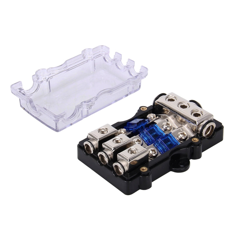 Car Auto 60A 1 in 3 Ways Glass Fuse Holder Blade Fuse Holder for Car Audio Amplifier by buy2fix