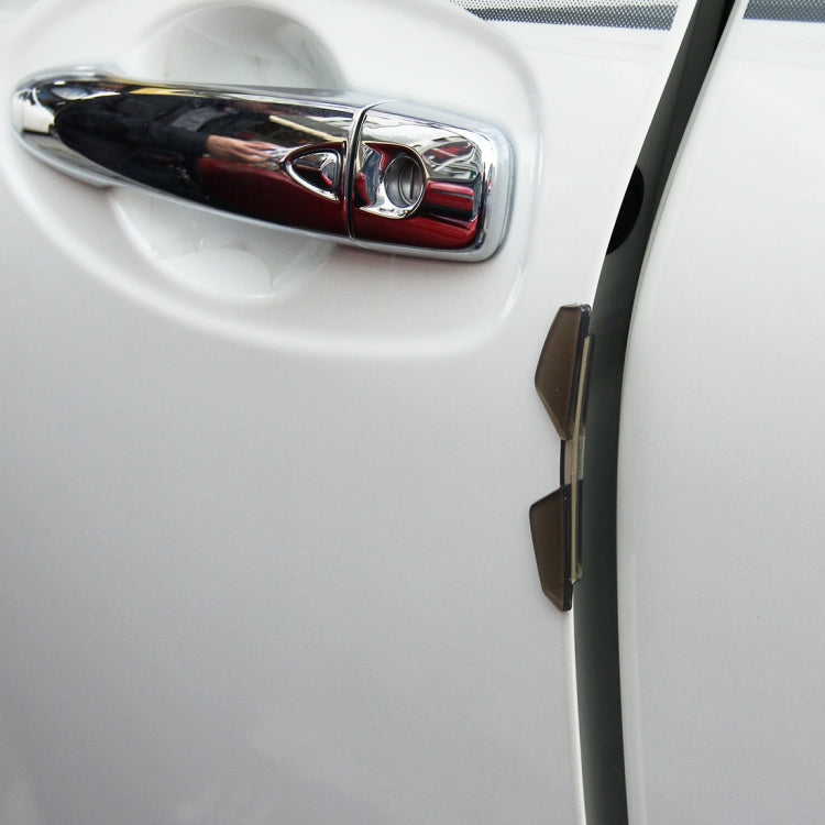 3R 3R-2107 4 PCS Rubber Car Side Door Edge Free Bending Protection Guards Cover Trims Stickers(Coffee) by buy2fix