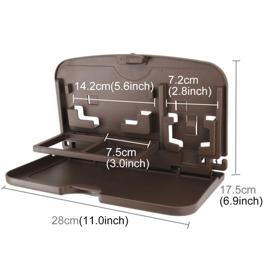 SHUNWEI SD-1509 Car Auto Back Seat Folding Table Drink Food Cup Tray Holder Stand Desk Multi-purpose Travel Dining Tray(Brown) by SHUNWEI