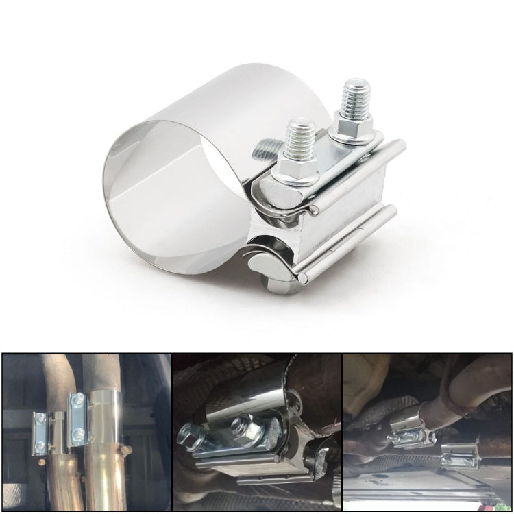 2.0 inch Car Turbo Exhaust Downpipe Stainless Steel Lap Joint Band Clamp by buy2fix